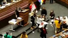  Huge Catfight In Bolivian Parliament With Punches, Kicks, And Hair-Pulling