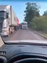  Motorist Swears During Terrifying Close Call With Speeding Lorry